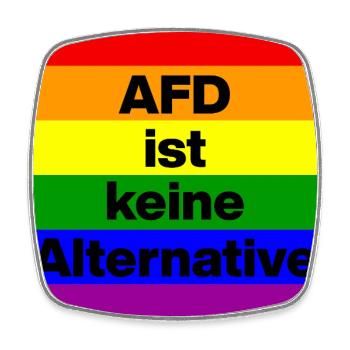AFD IST KEINE ALTERNATIVE, FCK NZS, NIE WIEDER - Viereckiger Kühlschrankmagnet - Weiß - Vorne