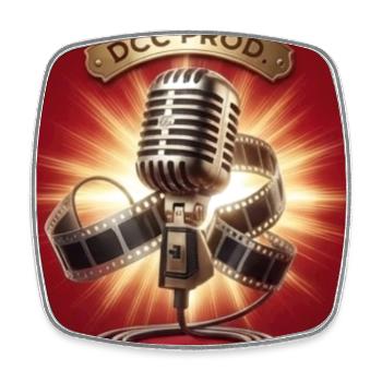 Microphone rétro cinématigue DCC PROD - Magnet carré - blanc - Devant