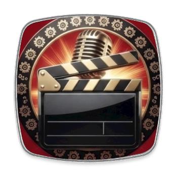 Retro Cinema Clapboard - Square fridge magnet - white - Front