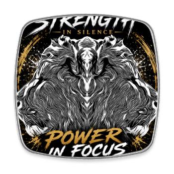 Pouvoir dans le silence : Focus Design - Magnet carré - blanc - Devant