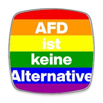 AFD IST KEINE ALTERNATIVE, NO NZS, NO AFD, WEISS - Viereckiger Kühlschrankmagnet - Weiß - Vorne