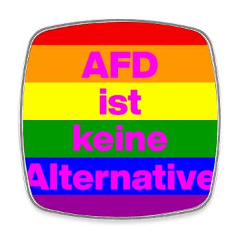AFD IST KEINE ALTERNATIVE, NO NZS, NO AFD, PINK - Viereckiger Kühlschrankmagnet - Weiß - Vorne