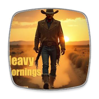 Heavy Mornings CD Cover art - Square fridge magnet - white - Front