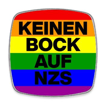 KEINEN BOCK AUF NZS, NO NZS, NO AFD, PRIDE, LGBTQ - Viereckiger Kühlschrankmagnet - Weiß - Vorne