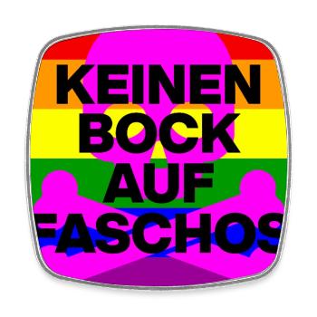 KEINEN BOCK AUF FASCHOS, NO NZS, NO AFD, PINK - Viereckiger Kühlschrankmagnet - Weiß - Vorne