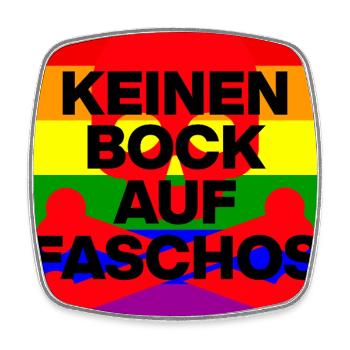 KEINEN BOCK AUF FASCHOS, NO NZS, NO AFD ROT - Viereckiger Kühlschrankmagnet - Weiß - Vorne