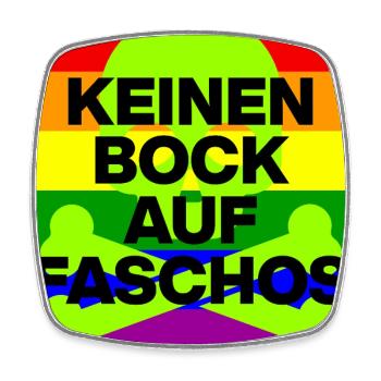 KEINEN BOCK AUF FASCHOS, NO NZS, NO AFD, GRÜN - Viereckiger Kühlschrankmagnet - Weiß - Vorne
