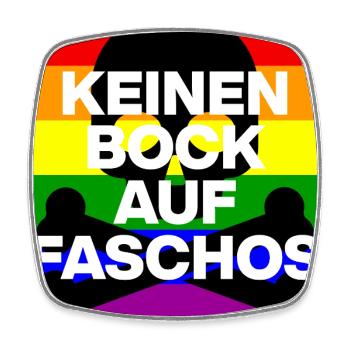 KEINEN BOCK AUF NZS, NO NZS, NO AFD, SKULL SCHWARZ - Viereckiger Kühlschrankmagnet - Weiß - Vorne