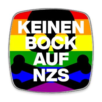 KEINEN BOCK AUF FASCHOS, NO NZS, NO AFD SCHWARZ - Viereckiger Kühlschrankmagnet - Weiß - Vorne