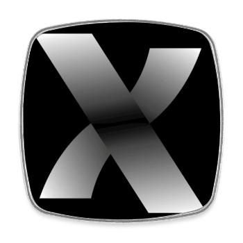 Metallisches X-Gradientendesign - Viereckiger Kühlschrankmagnet - Weiß - Vorne
