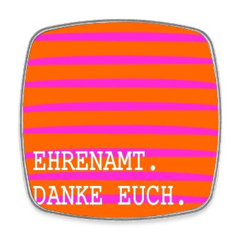 EHRENAMT Danke Euch - Viereckiger Kühlschrankmagnet - Weiß - Vorne