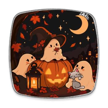 The Cozy Haunting - Viereckiger Kühlschrankmagnet - Weiß - Vorne