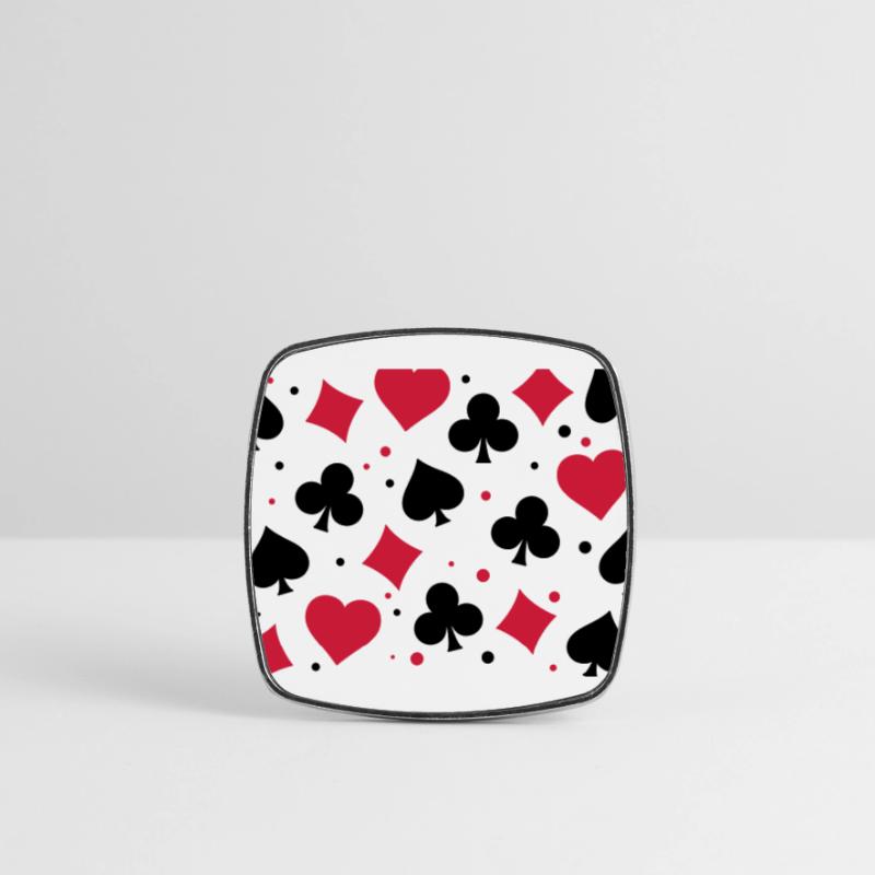 Spielkarten, Deck oder Deckkarten Gesichtsmaske Viereckiger Kühlschrankmagnet