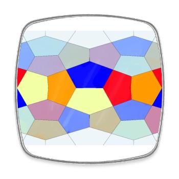 Smithfield One - Square fridge magnet - white - Front