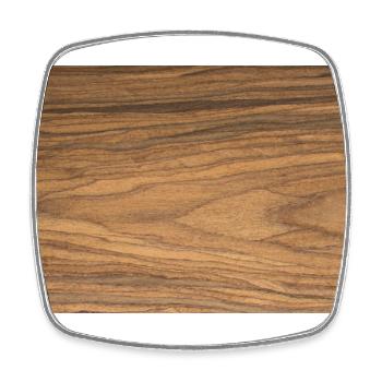 wood - Square fridge magnet - white - Front