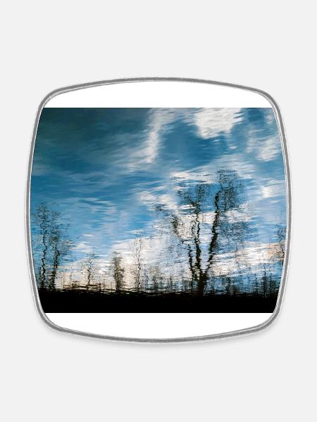 Reflektion - Viereckiger Kühlschrankmagnet - Weiß