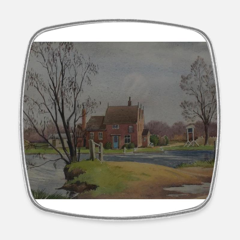 Surlingham Ferry - Square fridge magnet - white