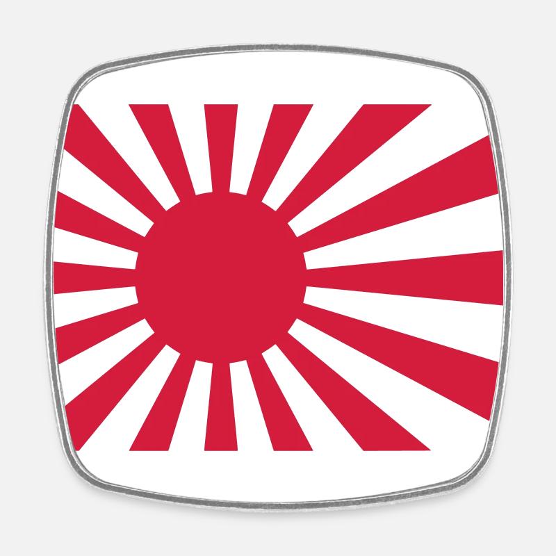 Drapeau naval du Japon - Magnet carré - blanc