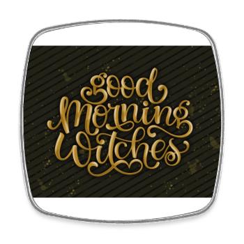 Good Morning Witches - Viereckiger Kühlschrankmagnet - Weiß - Vorne