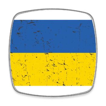 Ukraine Flag Distressed Cool - Square fridge magnet - white - Front
