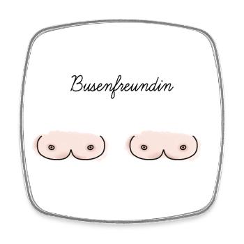 Busenfreundin - Viereckiger Kühlschrankmagnet - Weiß - Vorne