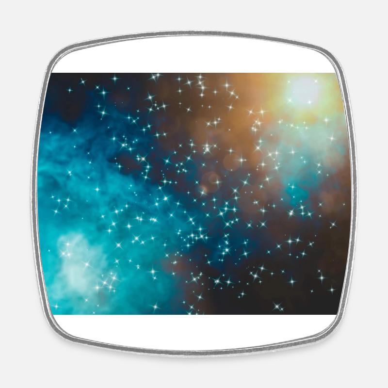 Cosmos - Magnet carré - blanc