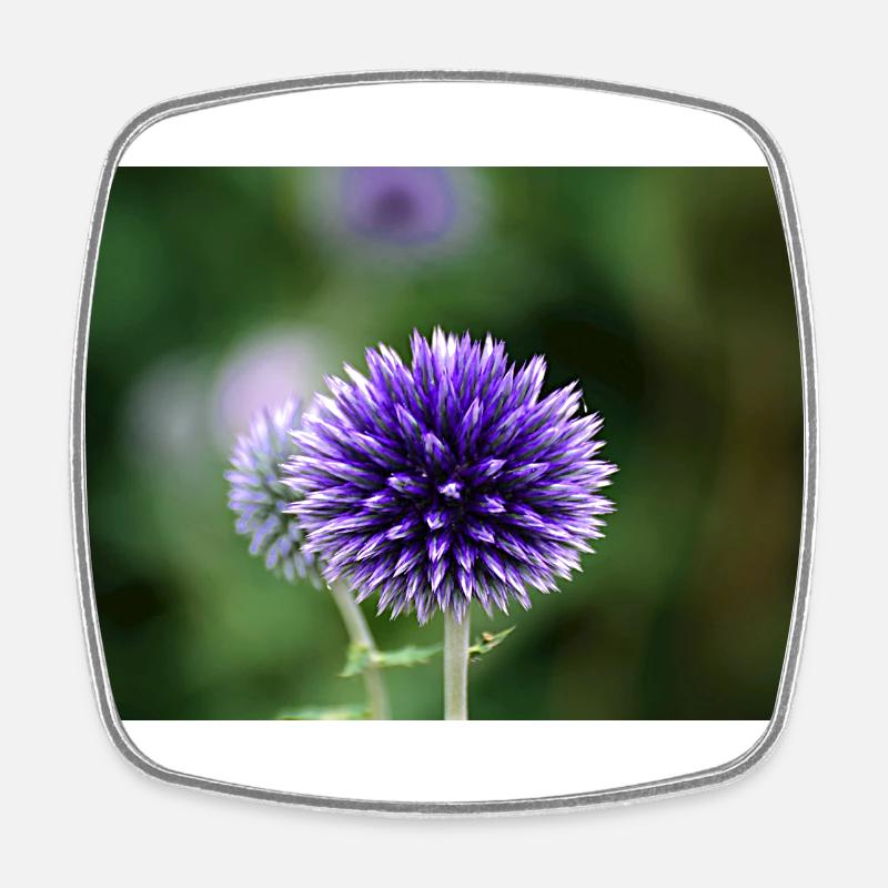 Blue flower. - Square fridge magnet - white