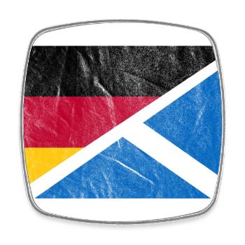 Vintage Germany Scotland Flag - Square fridge magnet - white - Front