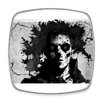 Renegade #4 - Square fridge magnet - white - Front