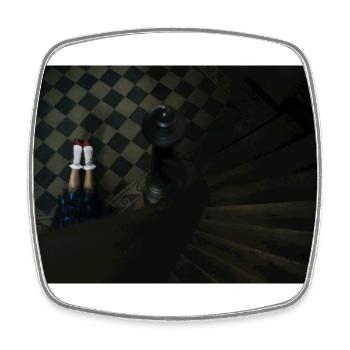Alice in Wonderland - Viereckiger Kühlschrankmagnet - Weiß - Vorne