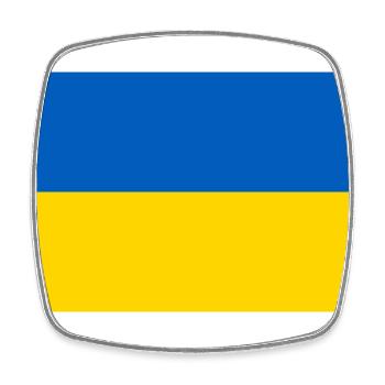 Ukraine - Square fridge magnet - white - Front