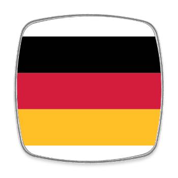 Germany flag - Square fridge magnet - white - Front