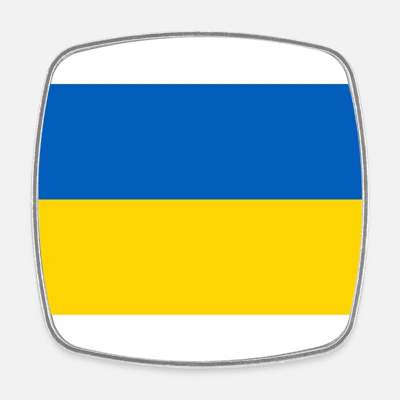Ukraine Flag - Square fridge magnet - white