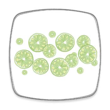 The scent of limes - Square fridge magnet - white - Front