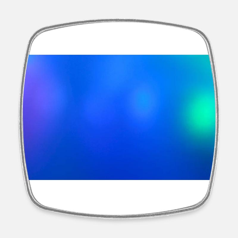 Blue Lights 73 - Square fridge magnet - white