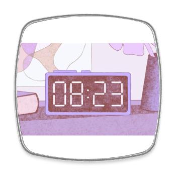 Time – 8:23 - Square fridge magnet - white - Front