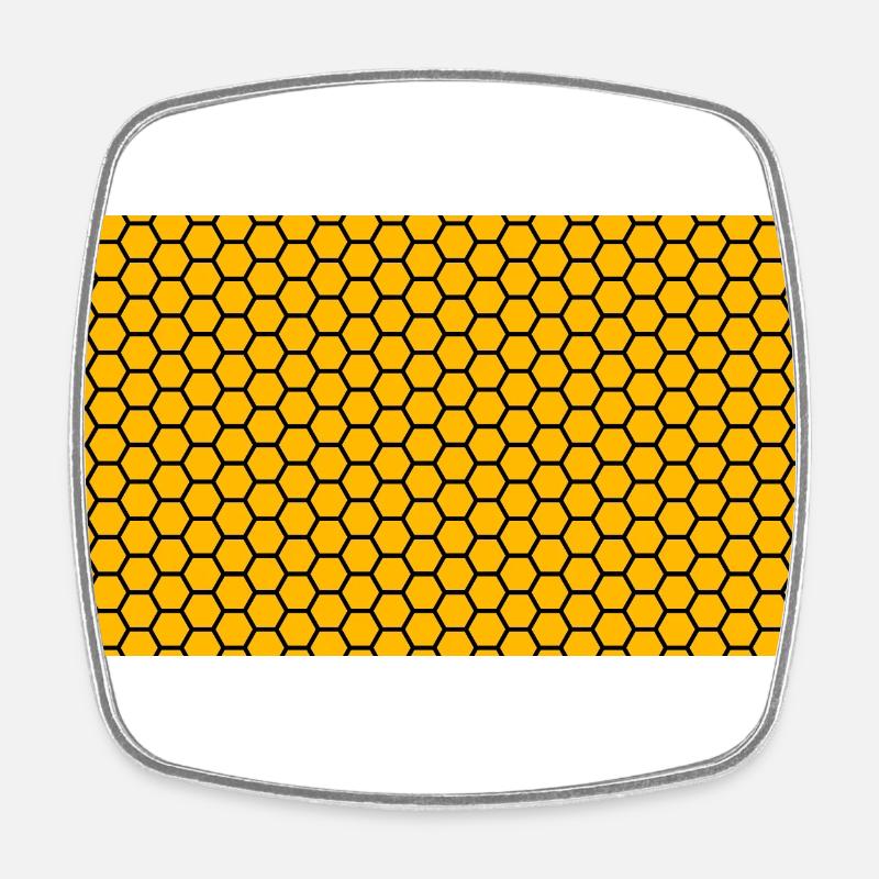 Honeycomb Beekeeper Gift - Square fridge magnet - white