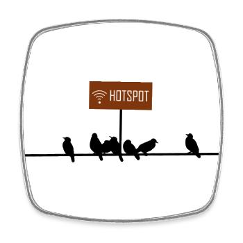 Am Hotspot kann es manchmal eng werden - Viereckiger Kühlschrankmagnet - Weiß - Vorne