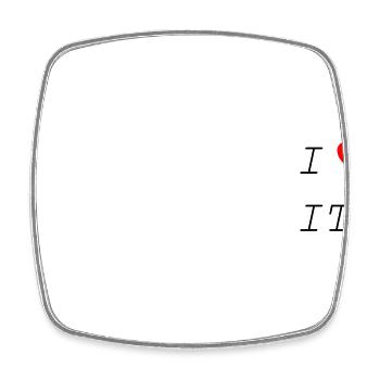 I LOVE IT - Square fridge magnet - white - Front