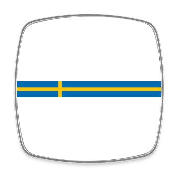 Schweden Style Streifen - Viereckiger Kühlschrankmagnet - Weiß - Vorne