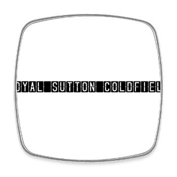 Royal Sutton Coldfield Flughafentafel - Viereckiger Kühlschrankmagnet - Weiß - Vorne