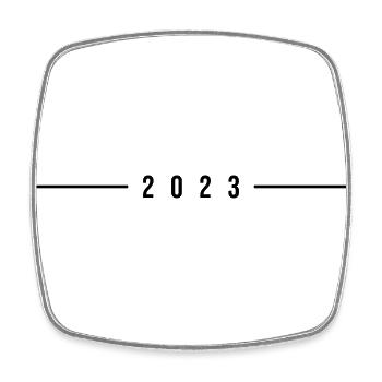 Ligne 2023 - Magnet carré - blanc - Devant
