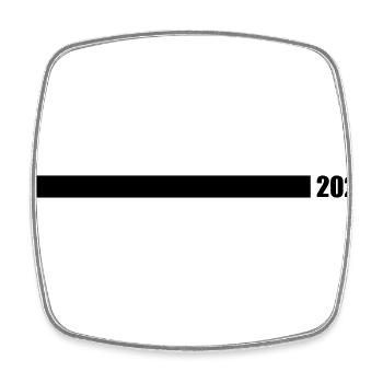Ligne 2023 - Magnet carré - blanc - Devant