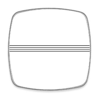 Dash Symbol Line - Square fridge magnet - white - Front
