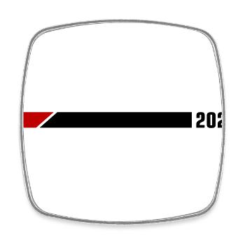 2024 year - Square fridge magnet - white - Front