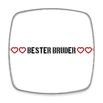 Bester Bruder Herz Liebe - Viereckiger Kühlschrankmagnet - Weiß - Vorne