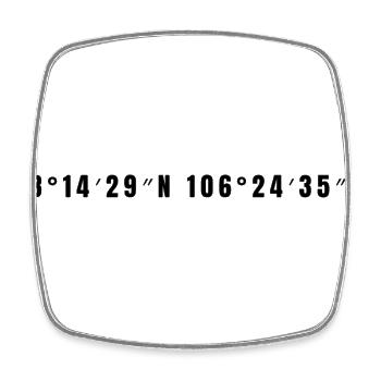 Mazatlán Mexiko - Viereckiger Kühlschrankmagnet - Weiß - Vorne