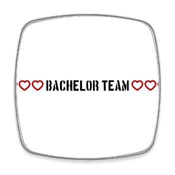 bachelor team herzchen - Viereckiger Kühlschrankmagnet - Weiß - Vorne