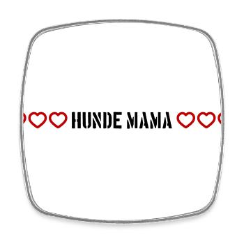 Chiens Maman Coeur - Magnet carré - blanc - Devant