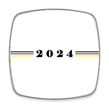 2024 Germany Flag - Square fridge magnet - white - Front